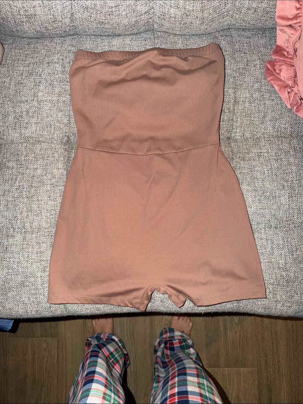 wild fable Tube Romper Bike Shorts in Mauve Brown